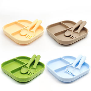 Plato y Babero <span class=keywords><strong>de</strong></span> Silicona para Bebés, Juego <span class=keywords><strong>de</strong></span> Vajilla <span class=keywords><strong>de</strong></span> Viaje Ecológica Libre <span class=keywords><strong>de</strong></span> BPA para la Alimentación y Destete <span class=keywords><strong>de</strong></span> Niños - Product Image 1