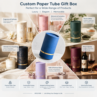 Tube en papier kraft imprimé avec logo personnalisé pour bougie parfumée, cire fondue, emballage cadeau de mariage, vente en gros, écologique