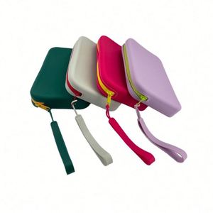 Fashionable Large Capacity Candy Soft Handle Zipper Waterproof <b>Makeup</b> <b>Brush</b> Pouch Travel Portable Stylish Cosmetic Storage <b>Case</b> - Product Image 1