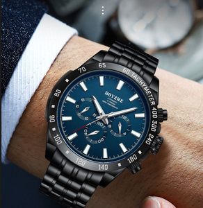 นาฬิกาอัตโนมัติสำหรับผู้ชายตัวเรือนสีดำสายสีน้ำเงิน WL039แบรนด์ <span class=keywords><strong>boyzhe</strong></span> - Product Image 3