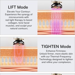 Home Facial Massage Device with Warm <b>Therapy</b>, Vibration Cleansing and V-Line Skin Lifting Function - Product Image 3