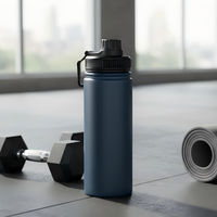 Nouvelles Idées de Produits 2026 – Bouteille d'eau isotherme promotionnelle en acier inoxydable de 530 ml avec paille pour la gym