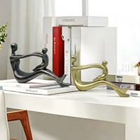 Figurine abstraite créative de style européen, artisanat en résine, décoration artistique pour salon et bureau