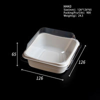 Vente en gros boîte carrée jetable personnalisée de qualité alimentaire PET pour gâteau sandwichs hot dogs sushi hamburgers emballage couvercles transparents gaufrage