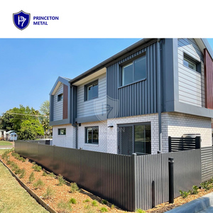 Panneau de clôture en alliage d'aluminium noir OEM et ODM, largeur 2,2 m, revêtement 3D, design moderne pour maisons de jardin - Product Image 6