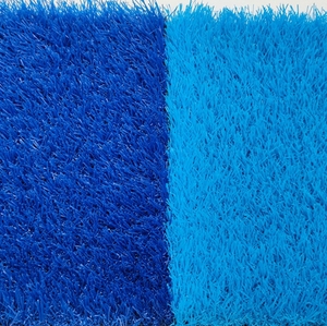 Alfombra sintética XIAOUGRASS de césped <span class=keywords><strong>artificial</strong></span> azul de <span class=keywords><strong>color</strong></span> interior y exterior para césped sintético de patio de recreo - Product Image 4