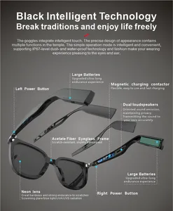 Moda polarize kablosuz kulaklık asetat ses gözlük ses Bluetooth güneş gözlüğü kulaklık akıllı gözlük ile Tws kulaklık