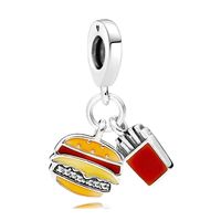 AliExpress aanbod Tungsten verzilverde kralen hamburger cola voedsel-thema serie voor DIY Europese Amerikaanse stijl armband