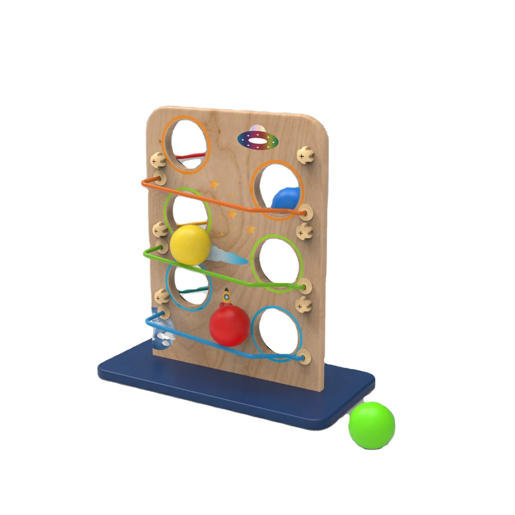 Letime Toy Marble Run未就学児向けの新しい最も人気のある多機能木製教育玩具