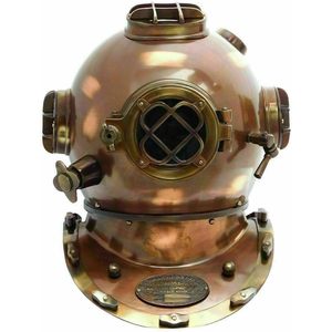 Casco de Buceo Vintage Alfa Nautical de 18 Pulgadas con Una Ventana, Correa Metálica Ajustable, para Buceo, Hombres Adultos - Product Image 1