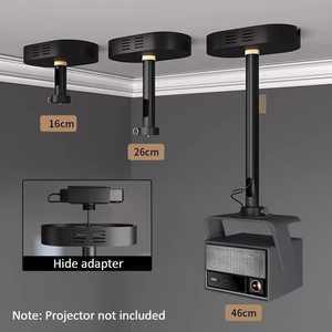 Support de <span class=keywords><strong>plafond</strong></span> pour projecteur HEYU NEW pour projecteurs JMGO XGIMI Dangbei, adaptateur caché, support de projecteur inclinable et orientable, MAX 15KGS - Product Image 1