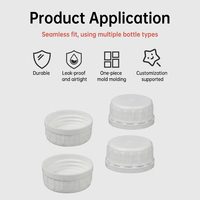 Bouchon de bouteille d'huile en PP anti-effraction 48*50mm, couleur blanche personnalisée et logo imprimé en soie, fermeture en plastique de sécurité anti-casse à dents de scie