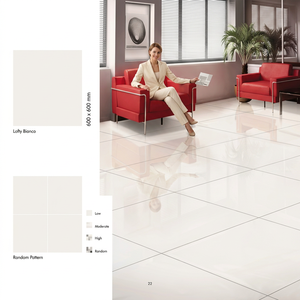 Azulejos de Porcelanato GVT con Aspecto de Mármol Lahn Marfil, 600x600 mm, Pulidos, Color Beige, para Pisos Interiores de Lujo - Product Image 4
