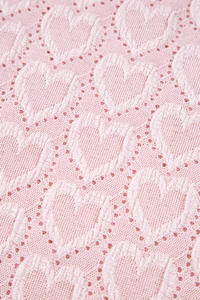 Dear-Lover Vente en gros <span class=keywords><strong>Haut</strong></span> ajusté pour femme en jacquard rose transparent à motif cœur, col montant et manches <span class=keywords><strong>évasée</strong></span>s, à manches longues pour la Saint-Valentin - Product Image 4