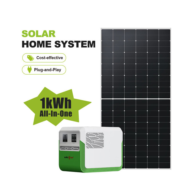 Solar Run 1kWh Off-Grid Solar Power Storage Station Solarun Home Lighting Kit Energy System with Battery for Africa Home