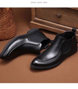 Fashionable Trendy Retro Comfortable Ankle Length Short Boots Made Genuine Leather Soft Rubber Soles <b>Flat</b> Lightweight Mens Ankle - Product Image 6