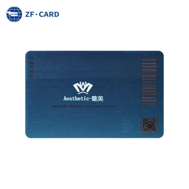 Brush Gold Silver Metal Printed RFID NFC Access Control Card Business Card