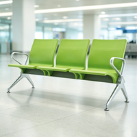Bancs d'attente modulaires en acier durable, sièges à poutres pour gares ferroviaires, chaises d'attente pour cliniques avec ports de charge USB intégrés
