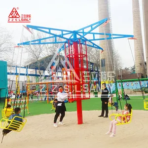 Happy Funny Attractive Cheap Professional Amusement Park Rides Equipment Unelectric Unpowered Flying Chair For Sale