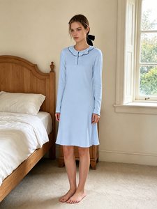 Pigiama <span class=keywords><strong>da</strong></span> donna Glamour Custom, abbigliamento <span class=keywords><strong>da</strong></span> casa in <span class=keywords><strong>modal</strong></span> ecologico, pigiama in maglia a maniche lunghe, <span class=keywords><strong>camicia</strong></span> <span class=keywords><strong>da</strong></span> <span class=keywords><strong>notte</strong></span> in cotone, abito <span class=keywords><strong>da</strong></span> <span class=keywords><strong>notte</strong></span> per il tempo libero - Product Image 5