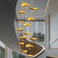 Lustre Lotus en laiton de luxe postmoderne, grand design moderne, éclairage intérieur pour villa, restaurant, salon, escalier