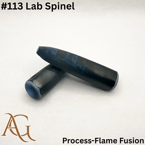 Spinelle bleu de synthèse, brut en billes, fusion flamme synthétique, qualité facettage, matière première lapidaire certifiée - Product Image 4