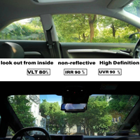 Film teinté dichroïque multicolore Chameleon Purple VLT78% 99% UV Rejection Clear Vision, anti-éblouissement, pour vitres de voiture, rouleau de 1,52*30m