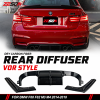 Diffuseur arrière en fibre de carbone sèche ZESON style V pour BMW M3 M4 F80 F82 F83 F8X 2014-2018