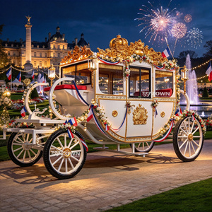 Charrette royale personnalisée pour mariages et événements, charrette à chevaux élégante à vendre - Product Image 1
