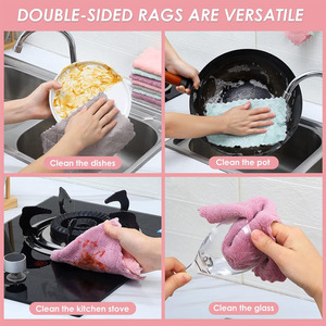 <span class=keywords><strong>Pas</strong></span> <span class=keywords><strong>cher</strong></span> Microfibre Absorbant Cuisine Vaisselle Serviette Chiffon Chiffon Rag Ménage Vaisselle Nettoyage Outils D'essuyage - Product Image 6