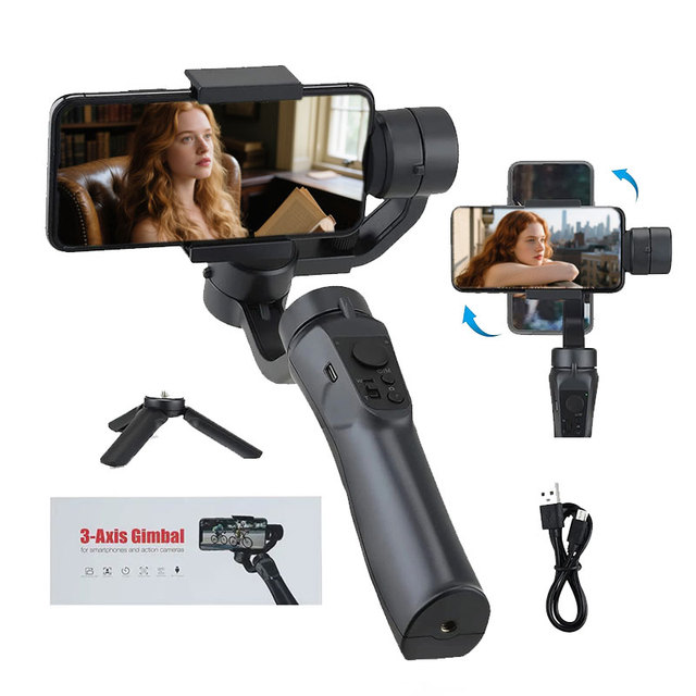 3 Axis Gimbal Stabilizer Panoramic Shooting Cell Phone Handheld Gimbal Camera Stabilizer With Tripod for Film Maker Video Vlog