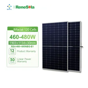Renesola Photovoltaik-Panel 460 W 465 W 470 W 475 W 480 W zweiseitiges doppelglas mono günstiges halbzellen-Solarpanel Preis Pv-Modul
