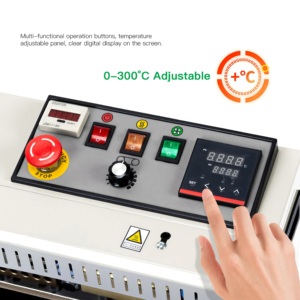 Scelleuse automatique à bande avec codeur à embossage, contrôle numérique de la température, pour scellage de films plastiques - Product Image 4