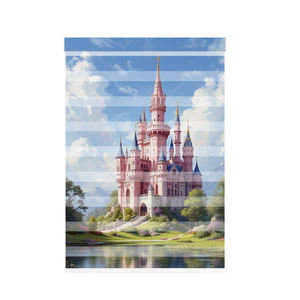 Stores zébrés motorisés à <span class=keywords><strong>double</strong></span> couche avec impressions 3D personnalisées, couches transparentes et opaques réglables, commande à distance facile - Product Image 5