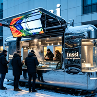 Chariot alimentaire moderne, cuisine complète, remorque alimentaire mobile, camion de crème glacée, chariot à hot-dogs, bar à jus, restaurant mobile, remorque à café et à nourriture