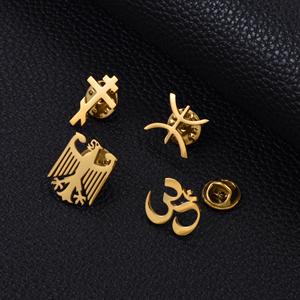 Broches de Águia da Alemanha, Símbolos da Yoga Indiana Hinduísmo Om, Símbolos Amazigh Berberes do Marrocos, Cruz Ortodoxa Oriental # 553862 - Product Image 3