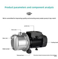 Pompe à eau solaire auto-amorçante en acier inoxydable avec contrôleur MPPT pour l'irrigation agricole et l'alimentation en eau domestique
