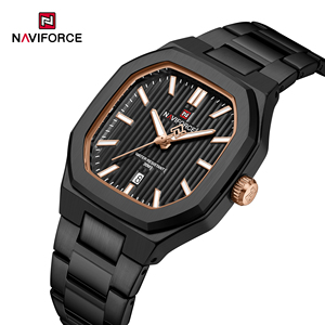นาฬิกา NAVIFORCE รุ่น 9271 นาฬิกาควอตซ์ทรงเหลี่ยมสำหรับผู้ชาย นาฬิกาธุรกิจสแตนเลสสตีลลำลอง ของแท้ ขายส่ง - Product Image 4