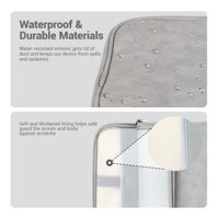 Étui pour tablette en cuir PU 11 13 pouces, étui de transport imperméable avec fermeture éclair et bandoulière pour iPad
