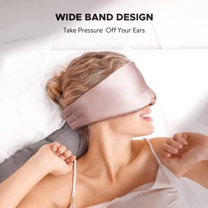 Máscara opaca para <span class=keywords><strong>dormir</strong></span> de lado, cubierta de Ojos de seda acolchada para abrazar la cara para <span class=keywords><strong>dormir</strong></span> con banda ajustable - Product Image 2