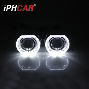 IPHCAR-accesorios para coche, 2,5 pulgadas, guía de luz LED, Ojos de Ángel, bombilla Hid, kits de lente de proyector de Bixenón Hid para todos los coches