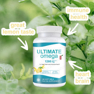 Private Label Ultimate Omega Softgels 1280 mg Omega-3 cervello e cuore integratore di salute sapore di limone - Product Image 5