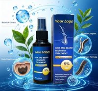Spray tonifiant capillaire à base de plantes OEM avec extrait de romarin, caféine et peptides, renforce les racines des cheveux, soin du cuir chevelu, brume pour hommes et femmes
