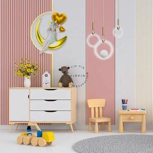 วอลล์เปเปอร์ภาพจิตรกรรมฝาผนังตกแต่งห้องเด็กกระต่ายสีชมพู3D - Product Image 3
