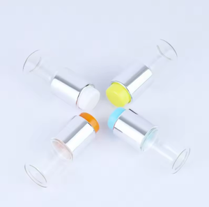 Bouteille en verre à double compartiment avec bouchon à vis pour poudre lyophilisée et essence liquide, la plus vendue - Product Image 1