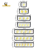 BAOBAO LIGHTING Phare LED en aluminium, 3, 4 ou 6 lentilles, type hibou, rouge et bleu, pour moto, avec fonction antibrouillard avant et lumière de police