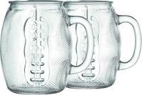 Tasses en verre 37 oz Football Fan Fun Jumbo Drinking-Idéal pour la bière, l'hydromel et la bière