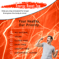 Thé Herbal Énergisant au Ginseng Personnalisé pour Hommes – Marque Privée – Thé Minceur pour Adultes – Booster d'Énergie Masculin