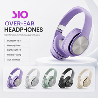 Casque BT 5.4 léger avec mousse à mémoire de forme, son éclatant, interface AUX, portée effective de 10 m