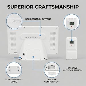 Stazione Meteo WIFI Wireless con Display per Umidità e Temperatura Interna/Esterna, Monitor Digitale per Previsioni Meteo - Product Image 4